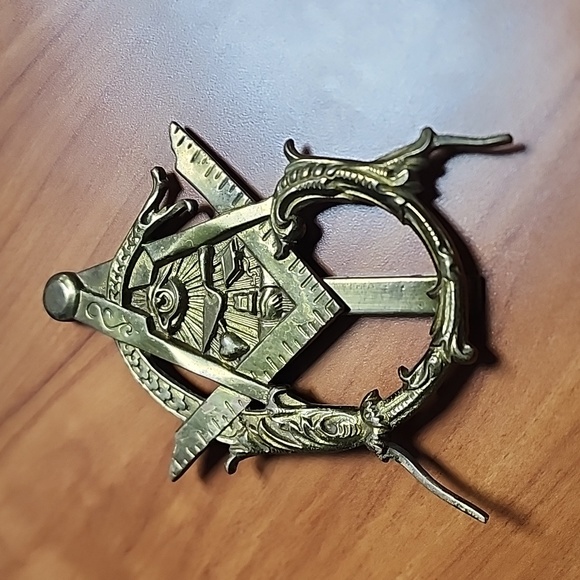 Vintage Brass Masonic Stand - Picture 1 of 5